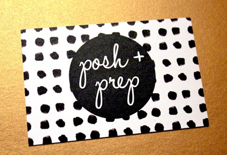 posh and prep business card